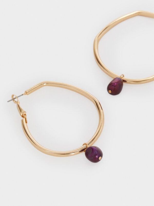 Irregular Golden Circle Earrings