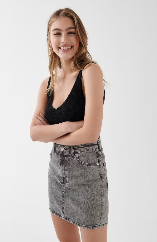 Hi-waist Short Denim Skirt