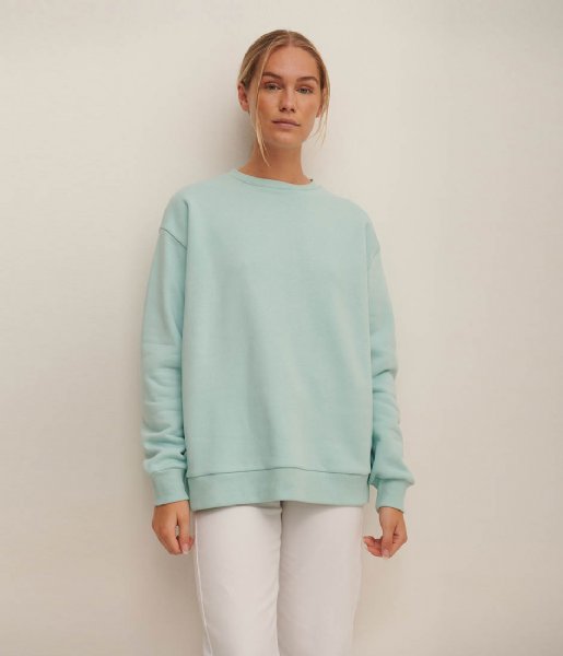 Organic Dropped Shoulder Sweatshirt Blue