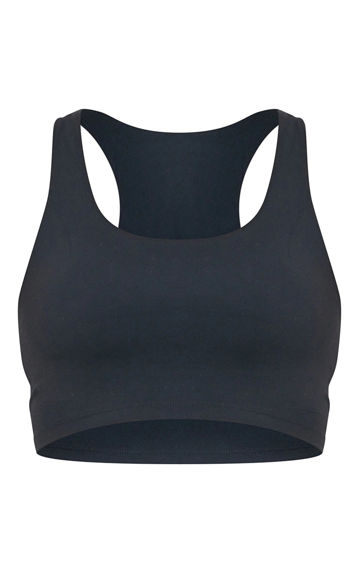 Black Sculpt Double Layer Padded Sports Bra