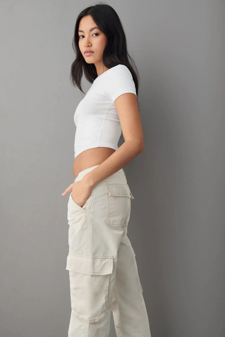 Low waist cargo jeans