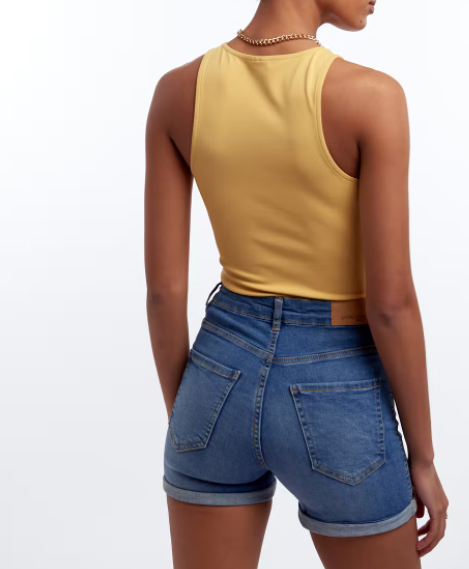 Molly Denim Shorts Mid Blue