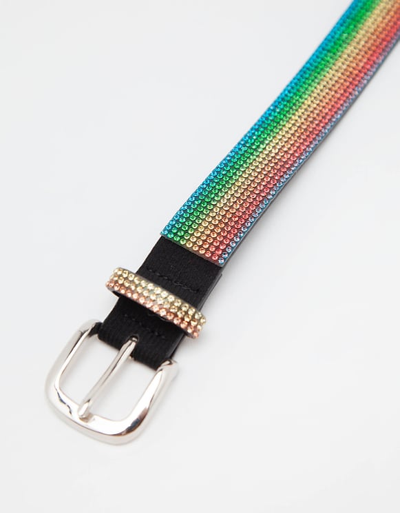 Multicolor Pride Diamante Belt