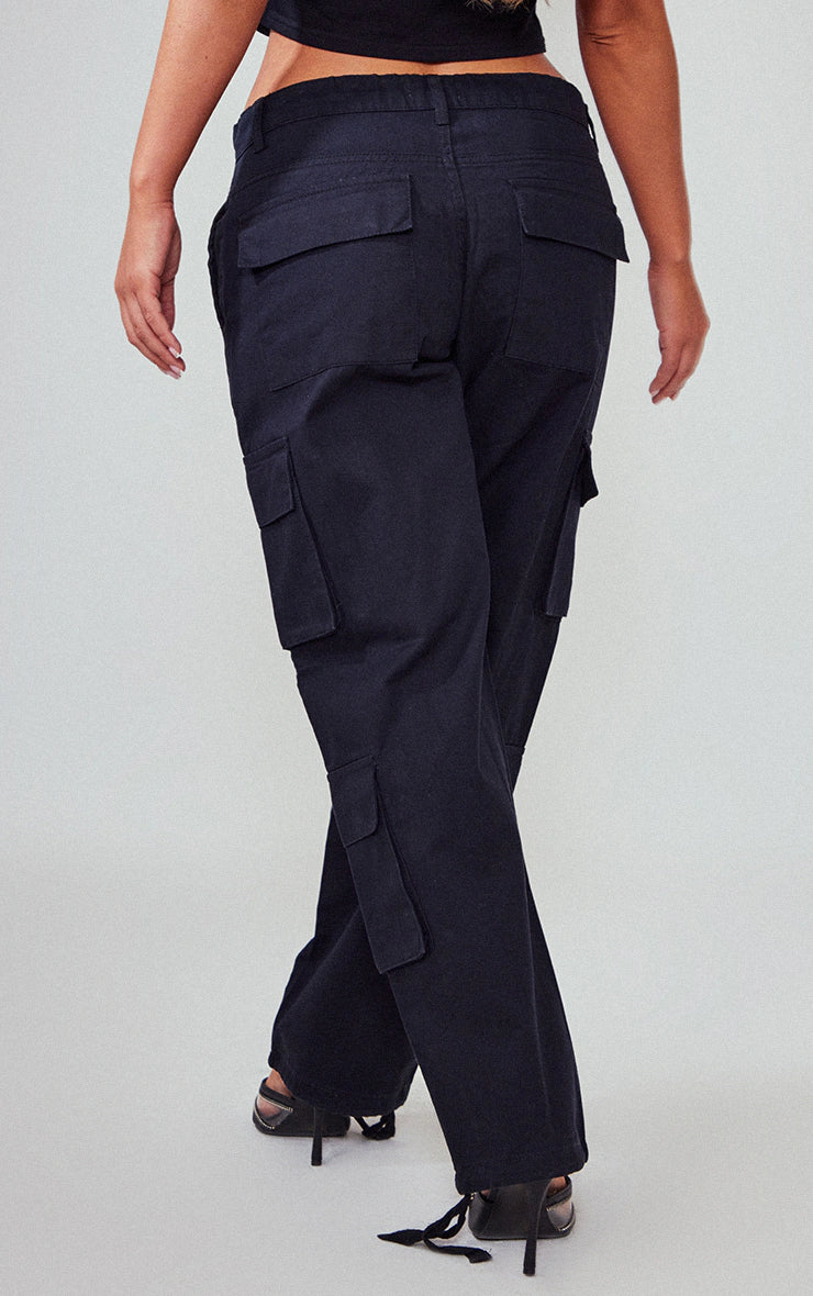 BLACK TIE CUFF STRAIGHT LEG CARGOS