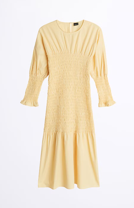 Magdalena Smock Dress Reed Yellow