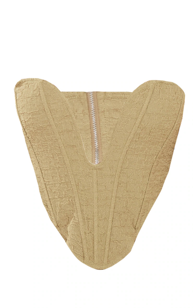 Shape Olive Textured Plunge Corset