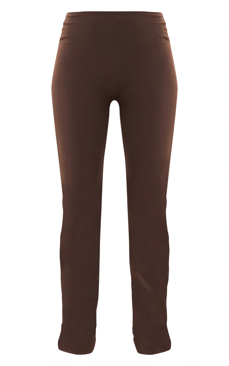 Tall Coffee Contour Sculpt Flare Trousers