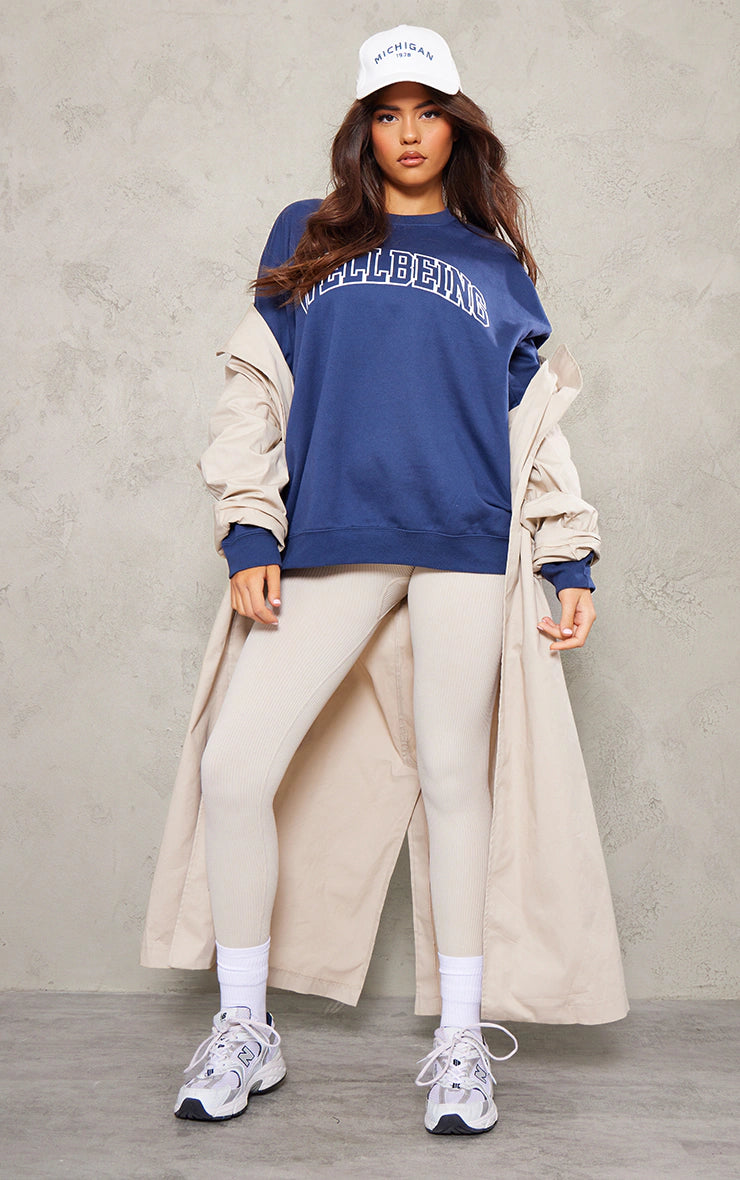 Wellbeing Printed Oversized Sweatshirt