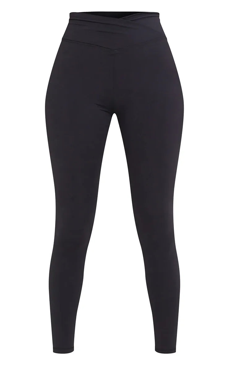 Tall Black Sculpt Luxe High Waisted Gym Ruched Bum Leggings