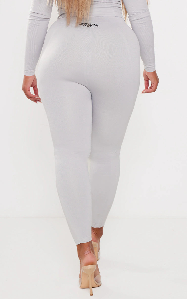 Shape Light Grey Branded Contour Gym Leggings