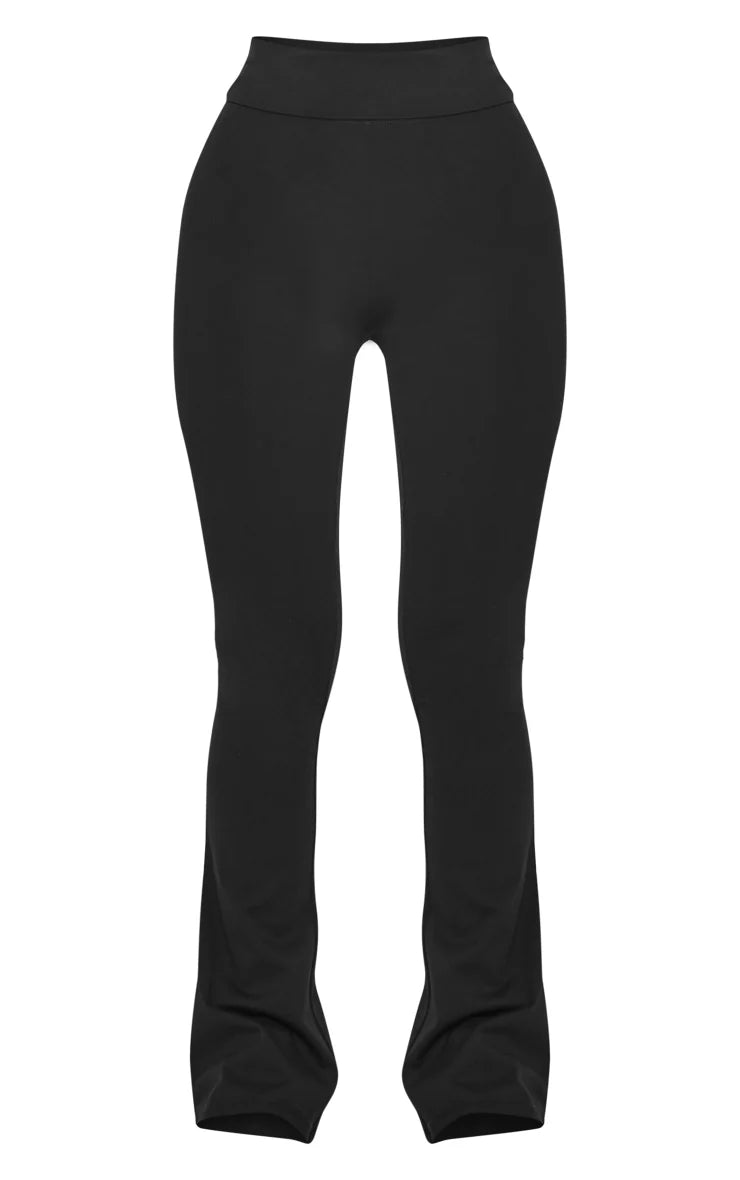 Petite Black Contour Sculpt Foldover Pants