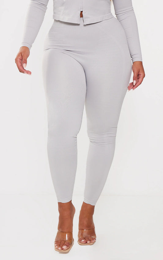 Shape Light Grey Branded Contour Gym Leggings