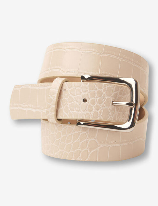 Imitation Python Belt Beige