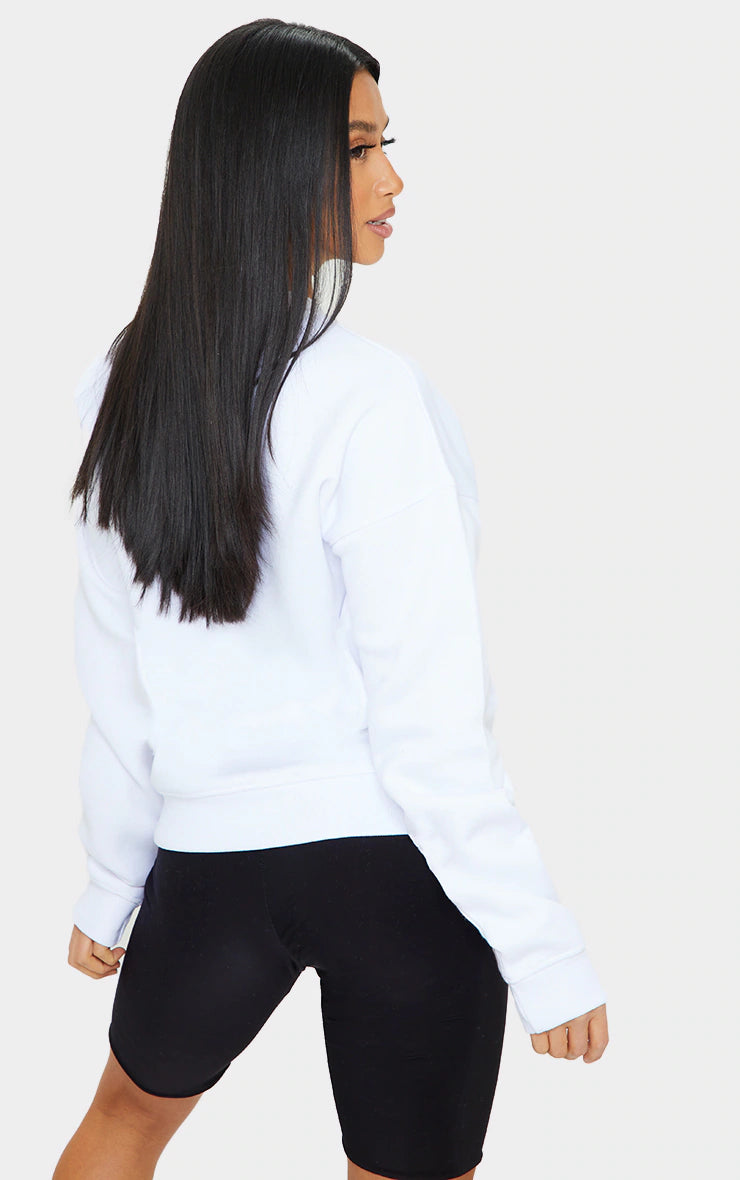 PETITE WHITE ULTIMATE OVERSIZED SWEATSHIRT