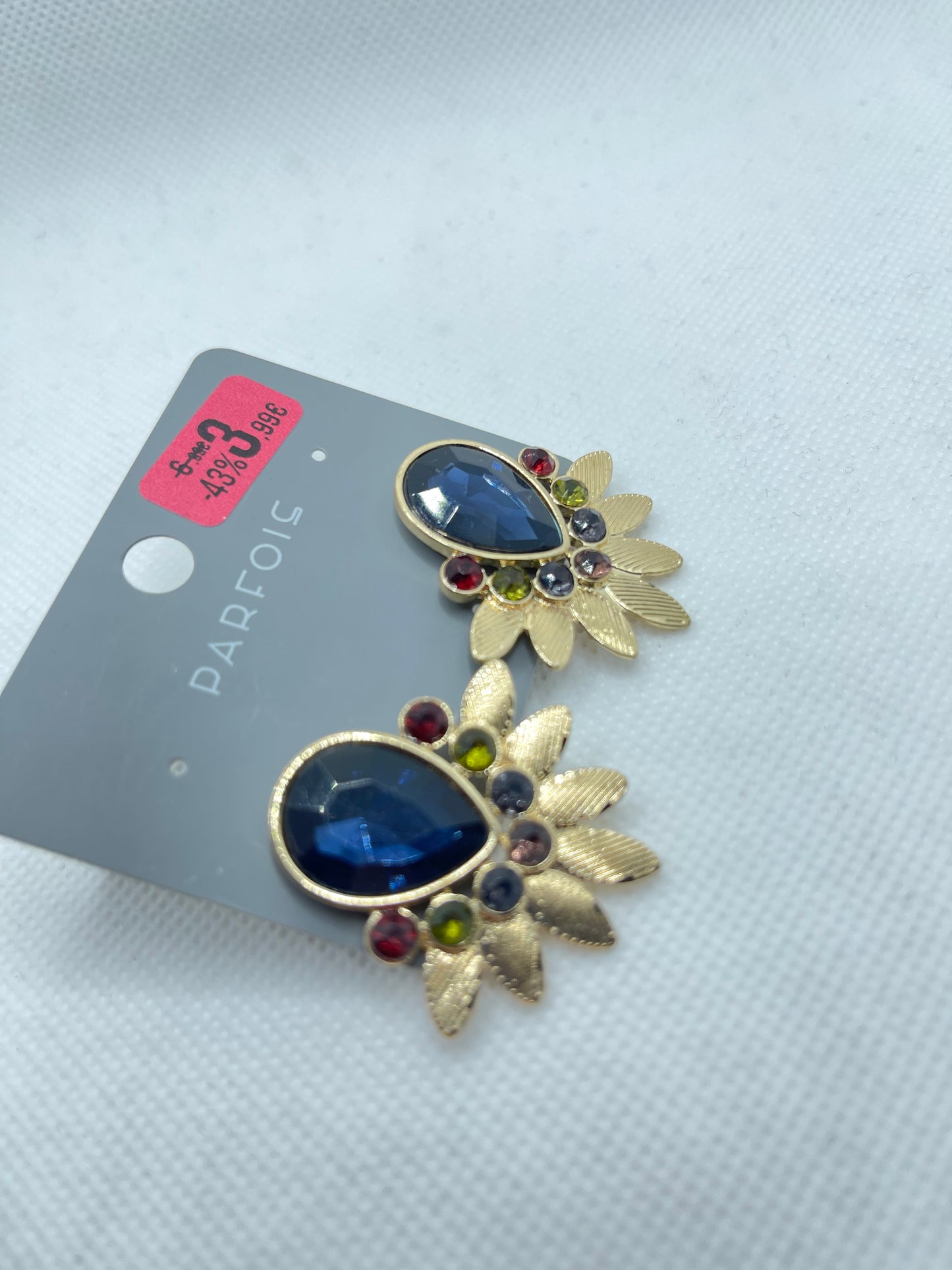 Blue Sapphire Golden Earrings