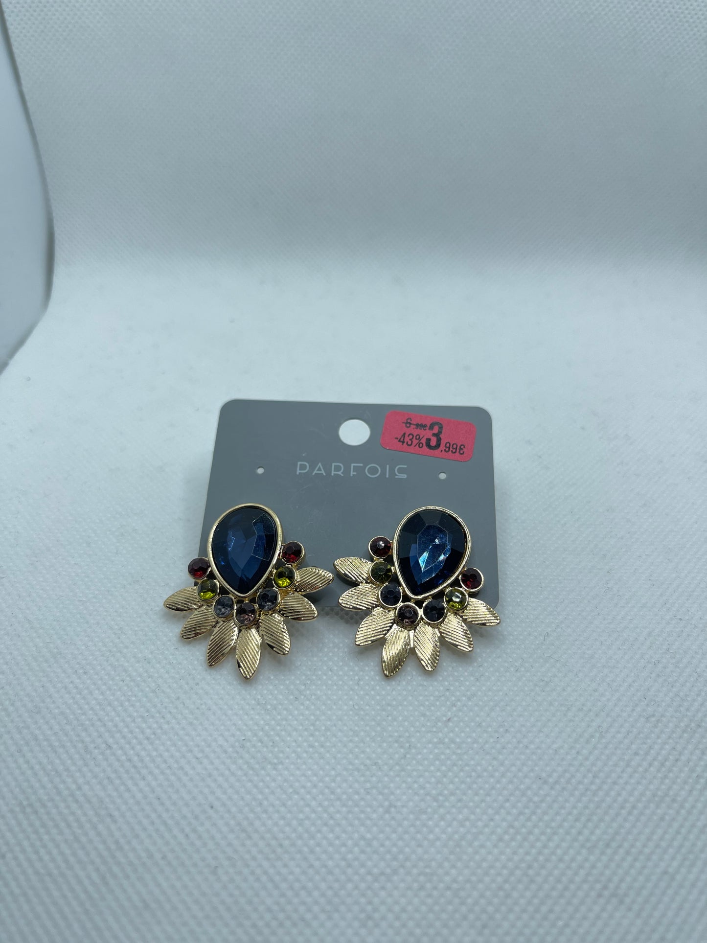 Blue Sapphire Golden Earrings