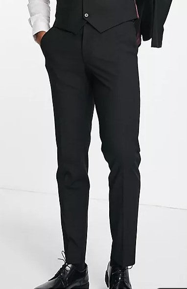 Slim Suit Trousers In Black