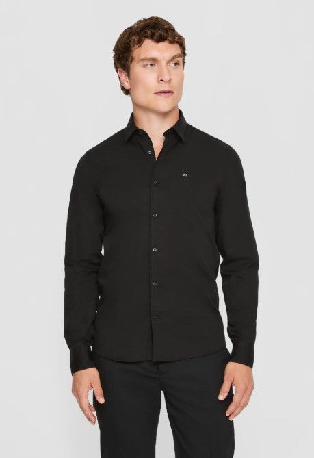 Calvin Klein SLIM SHIRT - Shirt - black