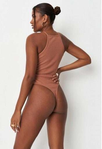 Tall Rib Racer Neck Bodysuit