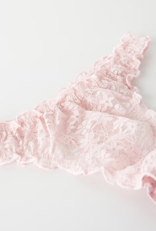 Eva lace string - Baby Pink