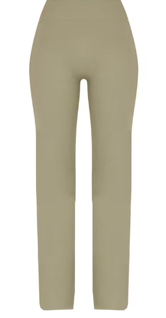 Tall Dark Olive Contour Sculpt Flared Trousers