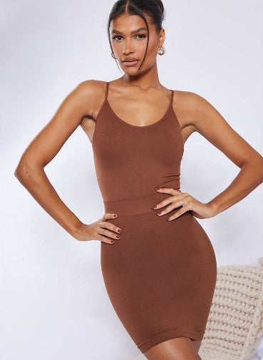 Brown Shapewear Solution Skirt