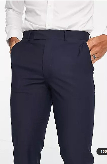 Slim Suit Trousers In Navy