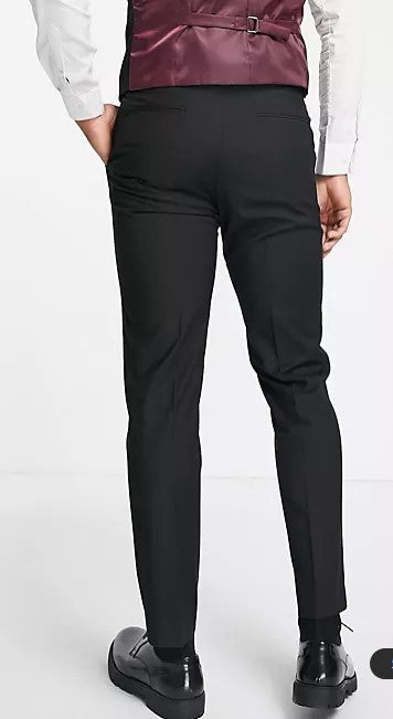 Slim Suit Trousers In Black