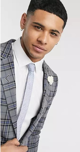 Wedding Super Skinny Check Blazer