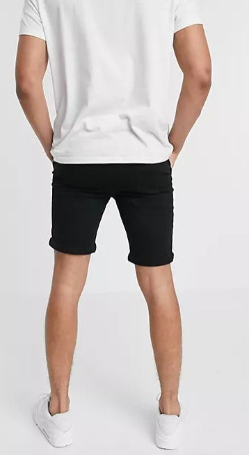 Topman  Skinny Chino Shorts In Black