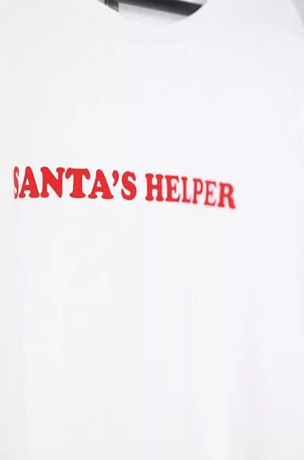 Curve Christmas Santa’s Helper T-Shirt In White