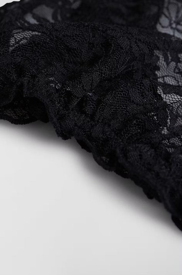 Eva lace string - Black