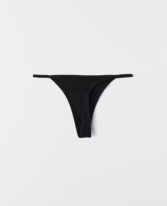 Anna cotton thong - Black