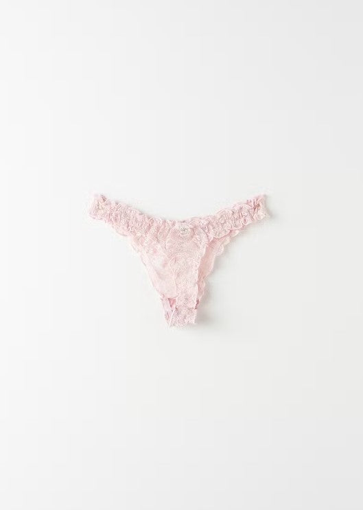 Eva lace string - Baby Pink