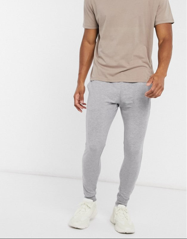 ORGANIC SUPER SKINNY JOGGERS IN GREY MARL