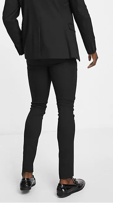 Skinny Suit Trousers In Black