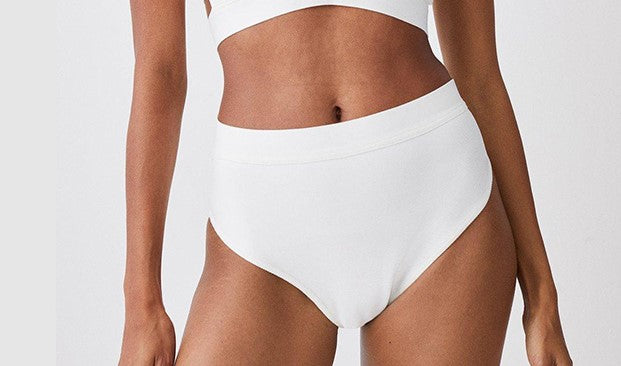 High Waist Bandage Bikini Bottoms