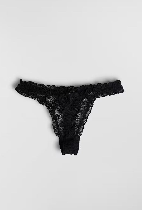 Eva lace string - Black