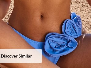 Purple Flower Trim Bikini Bottom