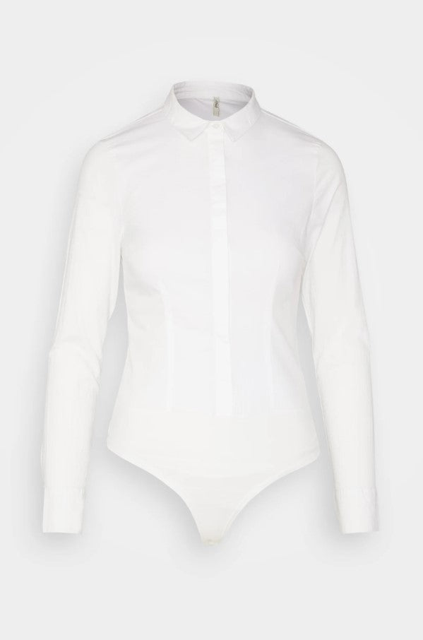 ONLY ONLSELMA SHIRT BODY - Button-down blouse - white