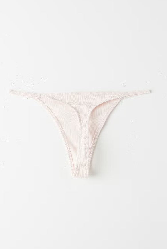 Anna cotton thong - Light pink