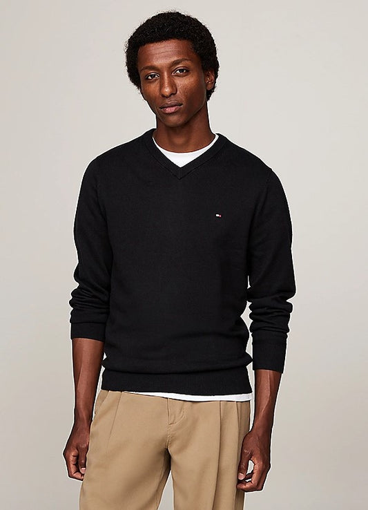 Tommy Hilfiger CLASSIC V NECK - Jumper - black