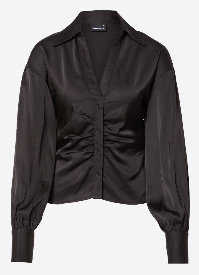 Sivan Satin blouse - black