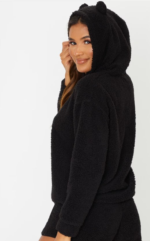 Black Teddy Borg pj sweater