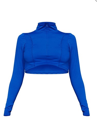 Maternity Blue Sculpt Luxe Half Zip