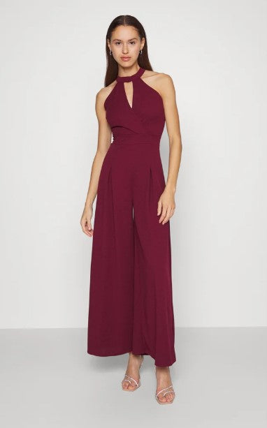 WAL G. ARRY WIDE LEG - Jumpsuit - wine