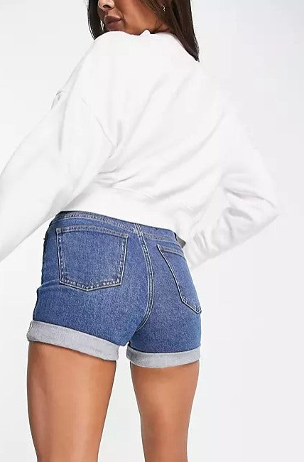 Lanelle Cotton Blend Denim Shorts