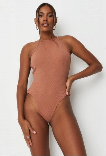 Tall Rib Racer Neck Bodysuit