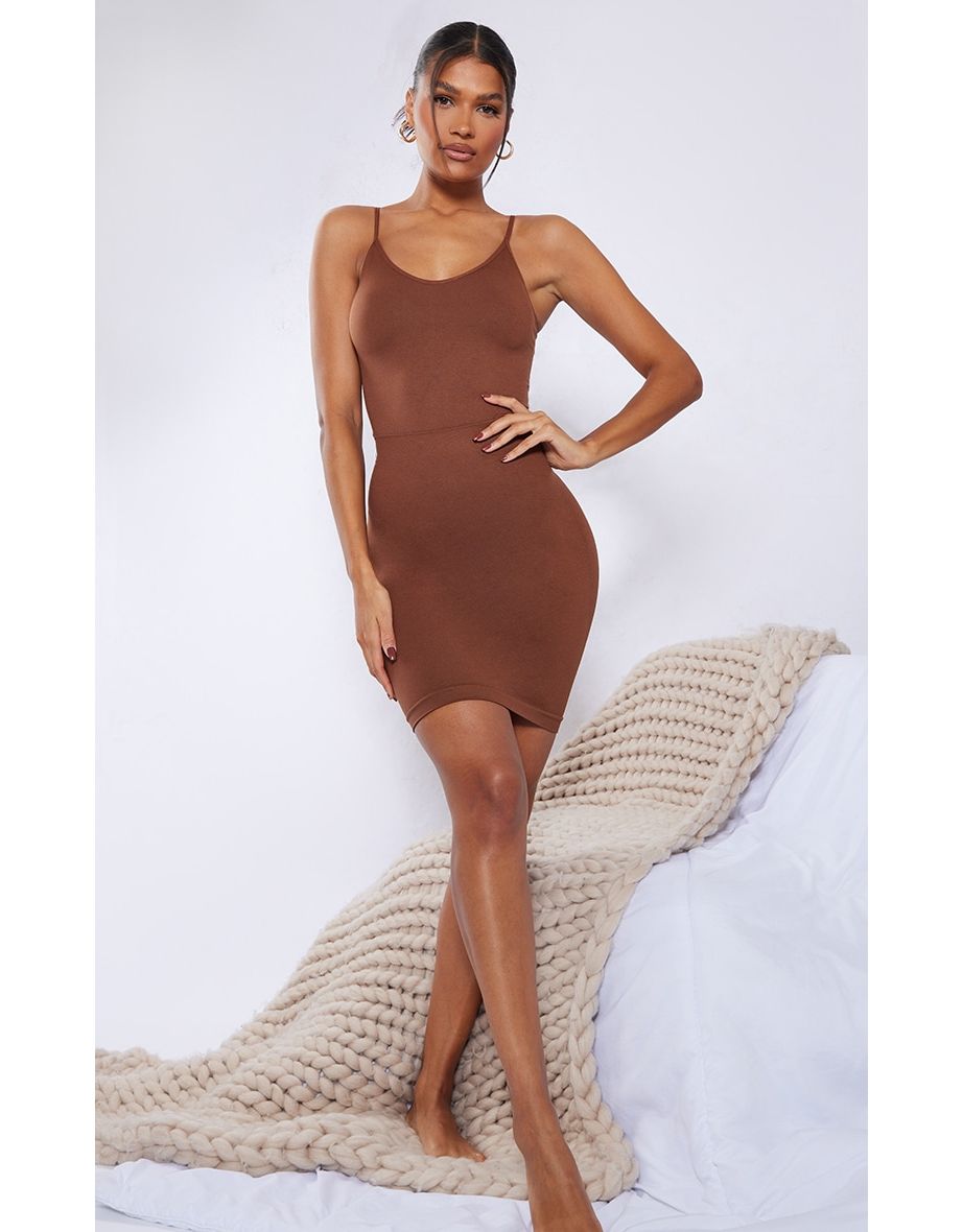 Brown Shapewear Solution Skirt