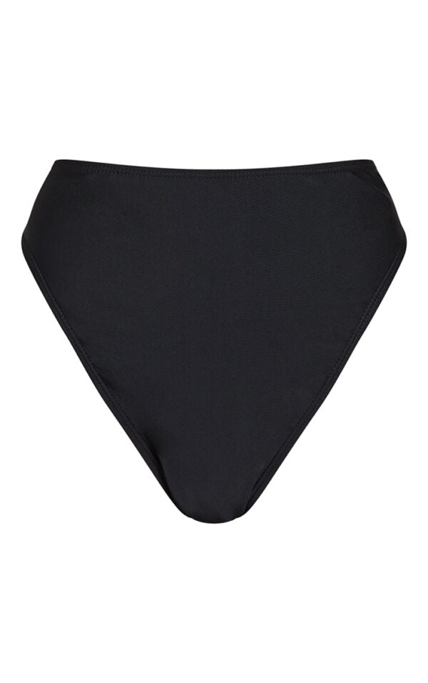 Black Mix Match Recycled High Leg Bikini Bottoms